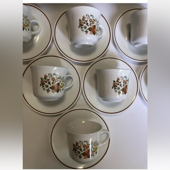 VTG Corning Ware Corelle INDIAN SUMMER Cup and Saucers,  8 saucers 8 Cups - Picture 16 of 16